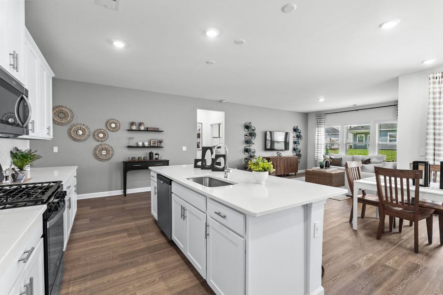 Furnished interior in a model home at Crown Pointe in Georgetown (Image 8).