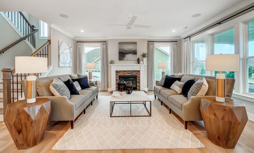 Furnished interior in a model home at Ferry Grove in Lexington (Image 4).