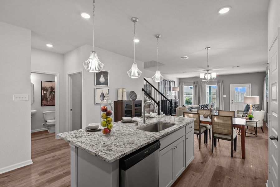 The Waring III- Kitchen into the Family Room