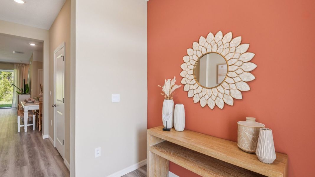 Furnished interior in a model home at Sanctuary at Citrus Park in Tampa (Image 14).