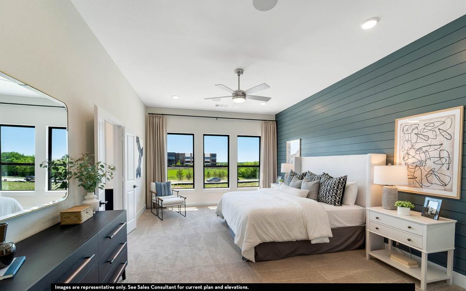 Furnished interior in a model home at The Summit at Center Stage in Keller (Image 19).