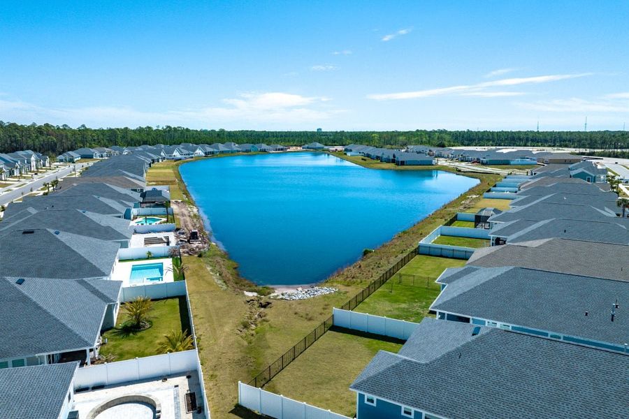 Aerial view of the Breakfast Point East community in Panama City Beach, FL, showing layout and nearby surroundings (Image 13).