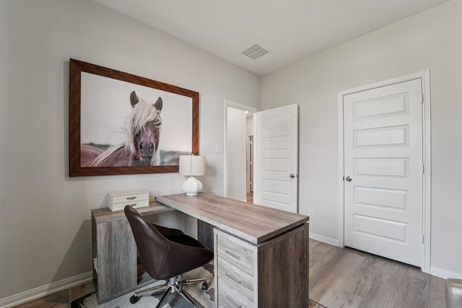 Bluestem Model Home - Matagorda - Secondary Bedroom Down/Study