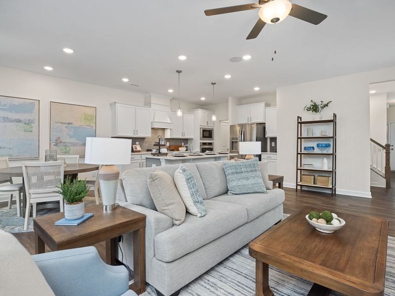 Furnished interior in a model home at Gregory Village Townhomes in Lillington (Image 6).