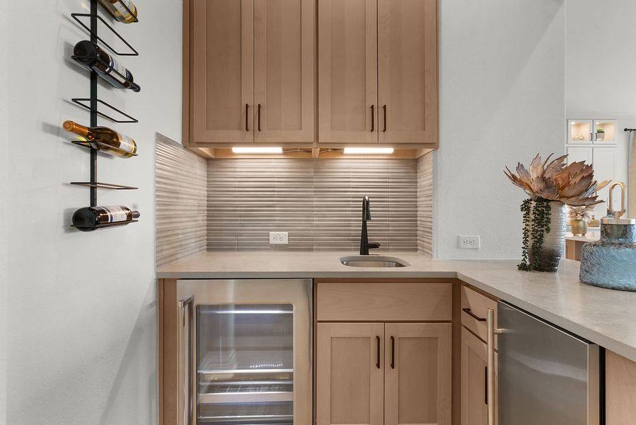 Furnished interior in a model home at The Colony- Driscoll Bluffs in Bastrop (Image 8).