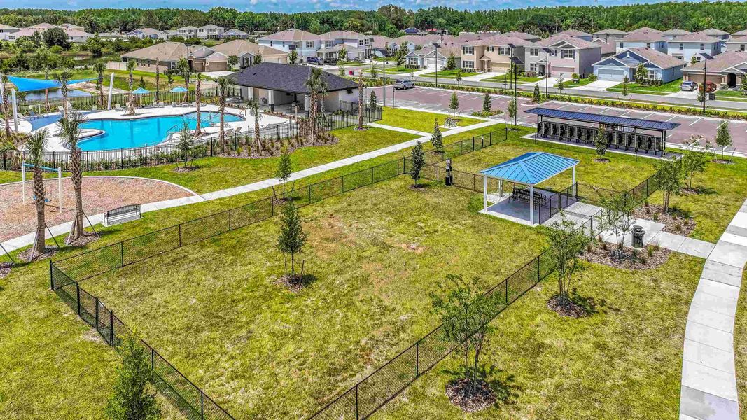 Aerial view of the Deerbrook community in Land O' Lakes, FL, showing layout and nearby surroundings (Image 15).
