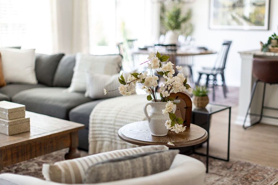 Furnished interior in a model home at Belair East in Statesboro (Image 9).