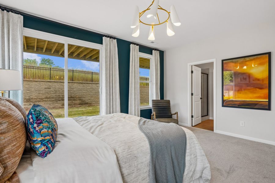 Furnished interior in a model home at South Lake Townes at Flowers Plantation in Clayton (Image 37).