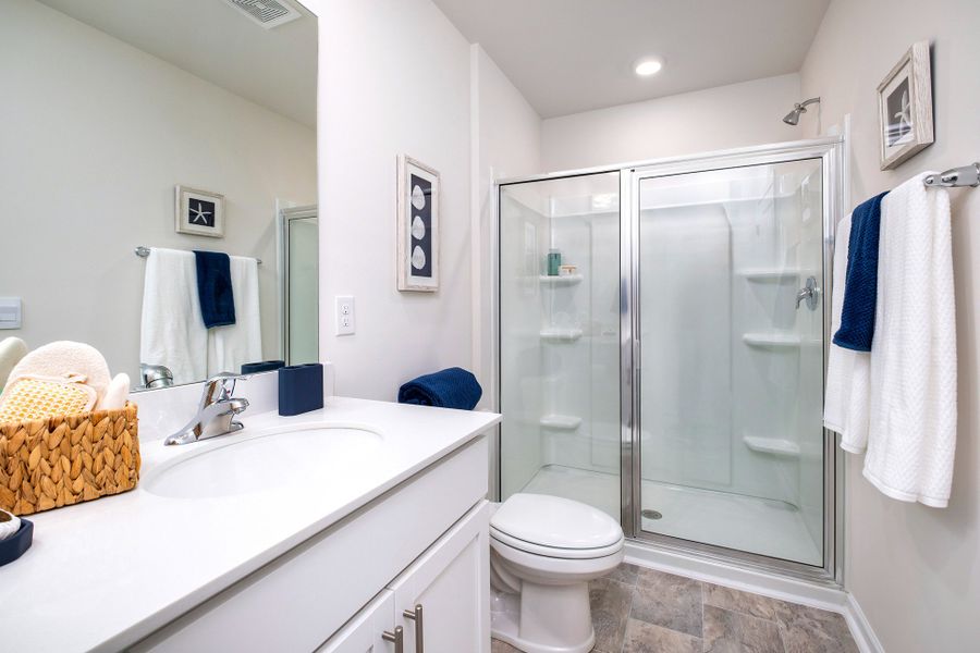 Furnished interior in a model home at Wall Street in Sumter (Image 10).