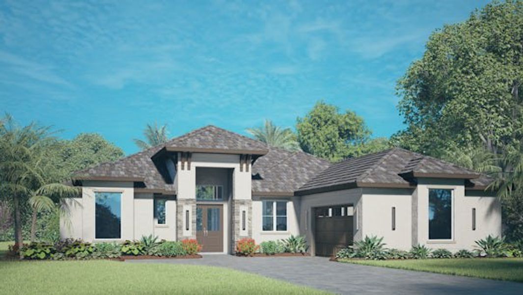 Front exterior of a home in the The Reserve at Grand Harbor community, located in Vero Beach, FL (Image 4).