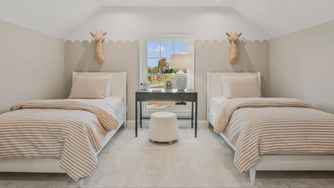 Furnished interior in a model home at The Courtyards at Post Road in Cumming (Image 10).
