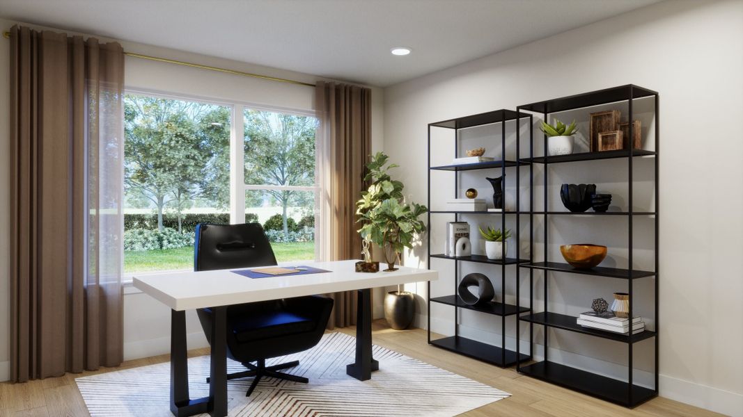 Furnished interior in a model home at Hillcrest Creek in Arvada (Image 6).