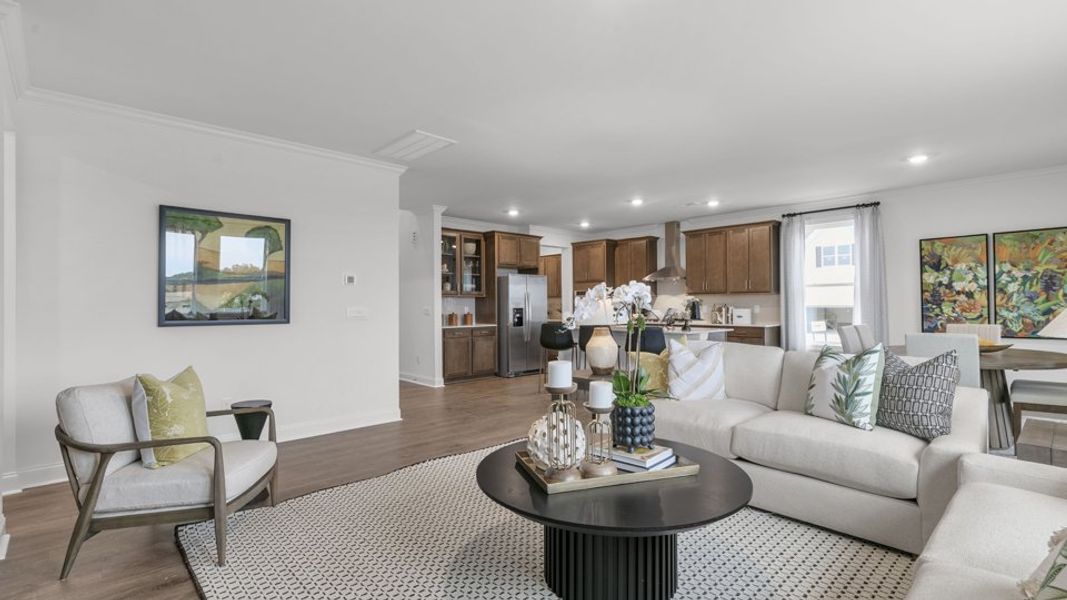 Furnished interior in a model home at Kalas Falls in Wake Forest (Image 8). Furnished interior in a model home at Kalas Falls in Wake Forest (Image 8).