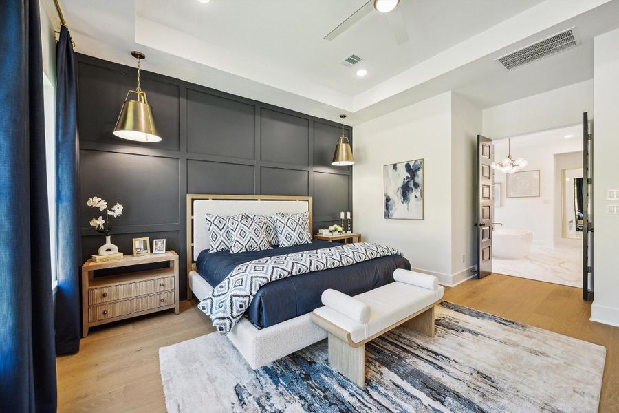 Furnished interior in a model home at Audubon - 70' in Magnolia (Image 9).