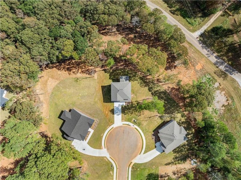 Aerial view of the The Fields of Walnut Creek community in Pendergrass, GA, showing layout and nearby surroundings (Image 9).