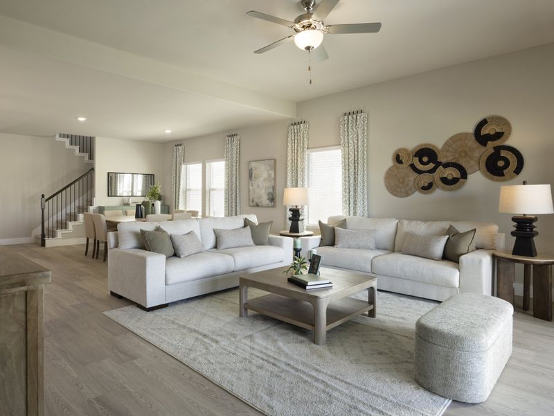 Furnished interior in a model home at Cibolo Hills West - Signature Series in Fort Worth (Image 7).