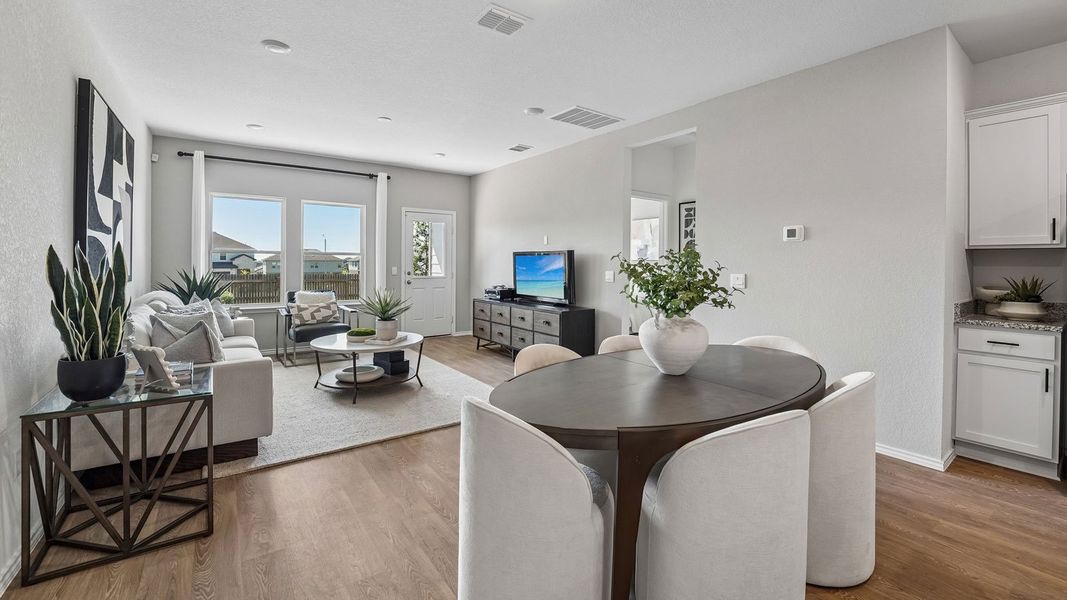 Furnished interior in a model home at Palomino in Manor (Image 19).