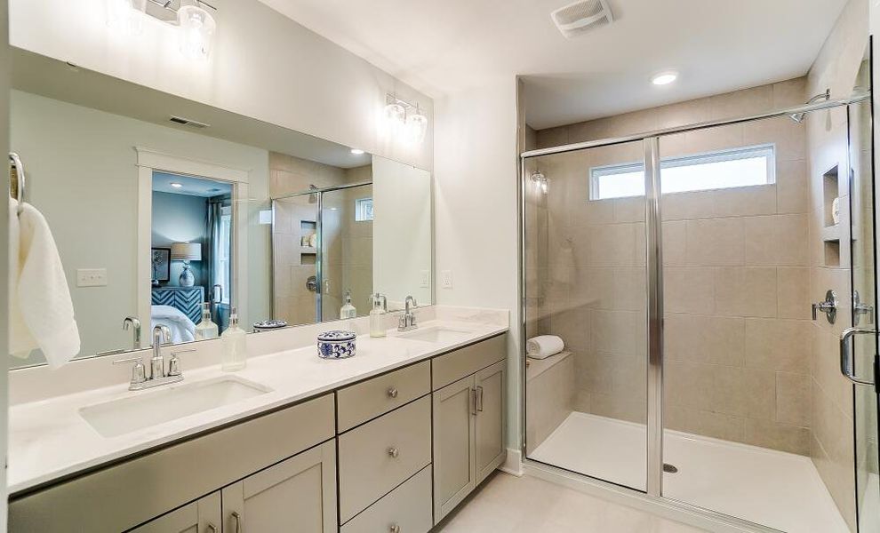 Furnished interior in a model home at CraigStone in Woodruff (Image 23).