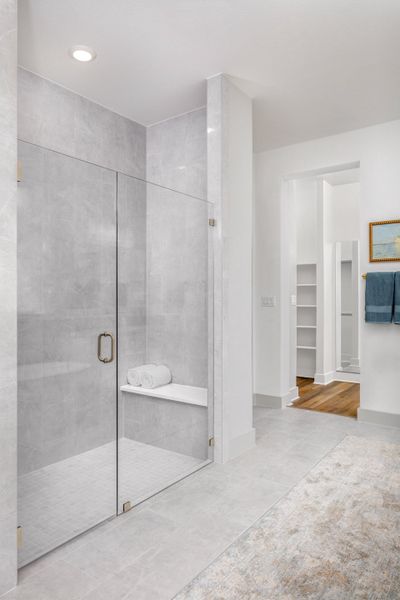 Furnished interior in a model home at Palmera Ridge in Leander (Image 27).