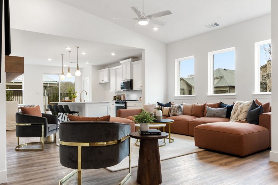 Furnished interior in a model home at Willow Grove Single-Family Homes in Melissa (Image 32). Furnished interior in a model home at Willow Grove Single-Family Homes in Melissa (Image 32).