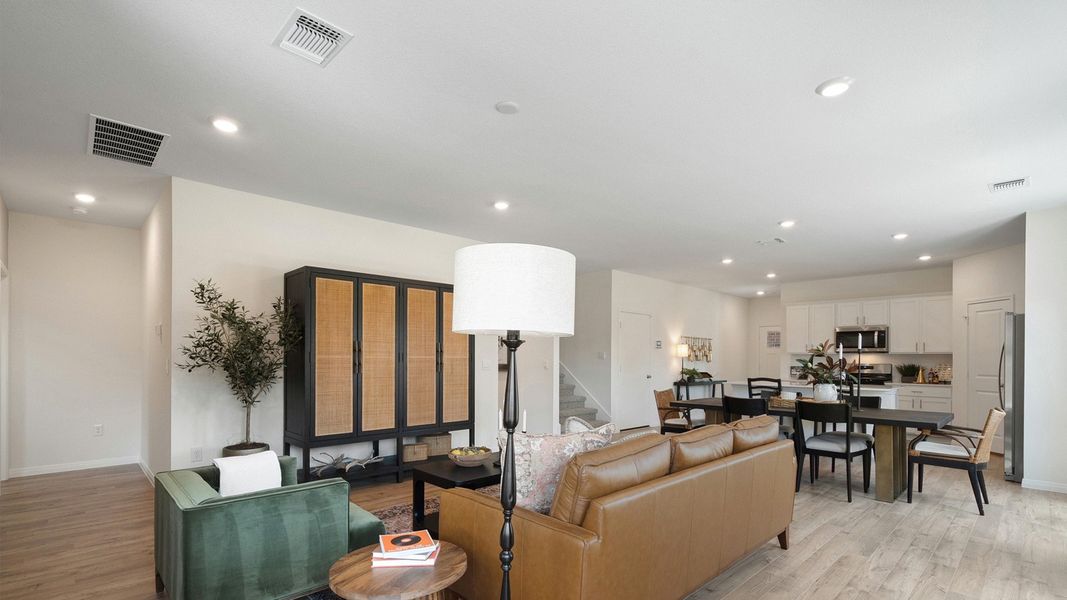 Furnished interior in a model home at Rosenbusch Ranch in Leander (Image 72).