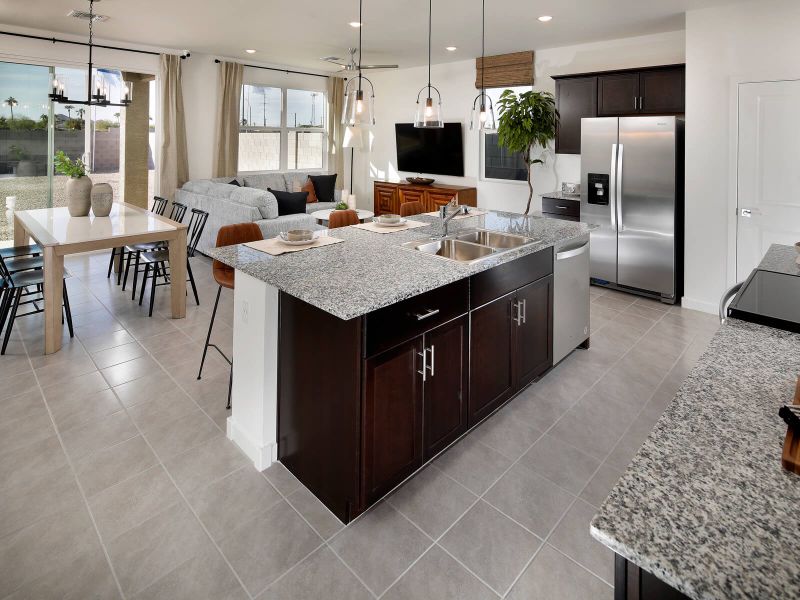 Spacious kitchen in the Leslie floorplan