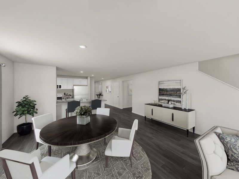 Furnished interior in a model home at Thomas Estates in La Grange (Image 30).