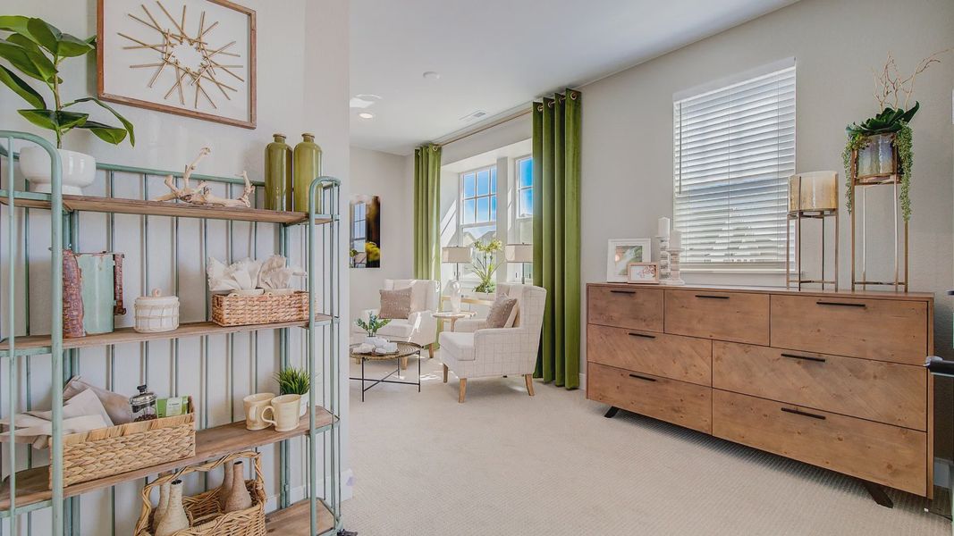 Furnished interior in a model home at Westerly in Erie (Image 37).