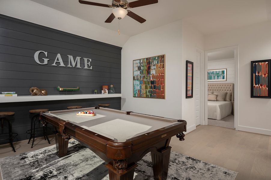 Furnished interior in a model home at Meridiana 60' in Manvel (Image 36).