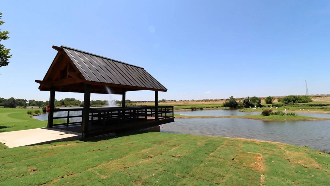 Pond with dock