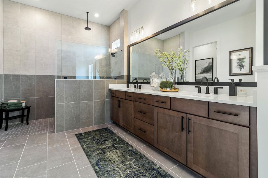 Furnished interior in a model home at Old Mill Preserve in Dallas (Image 17).