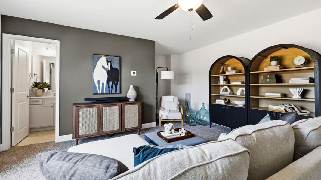 Furnished interior in a model home at Arrowood Acres in Enoree (Image 27).