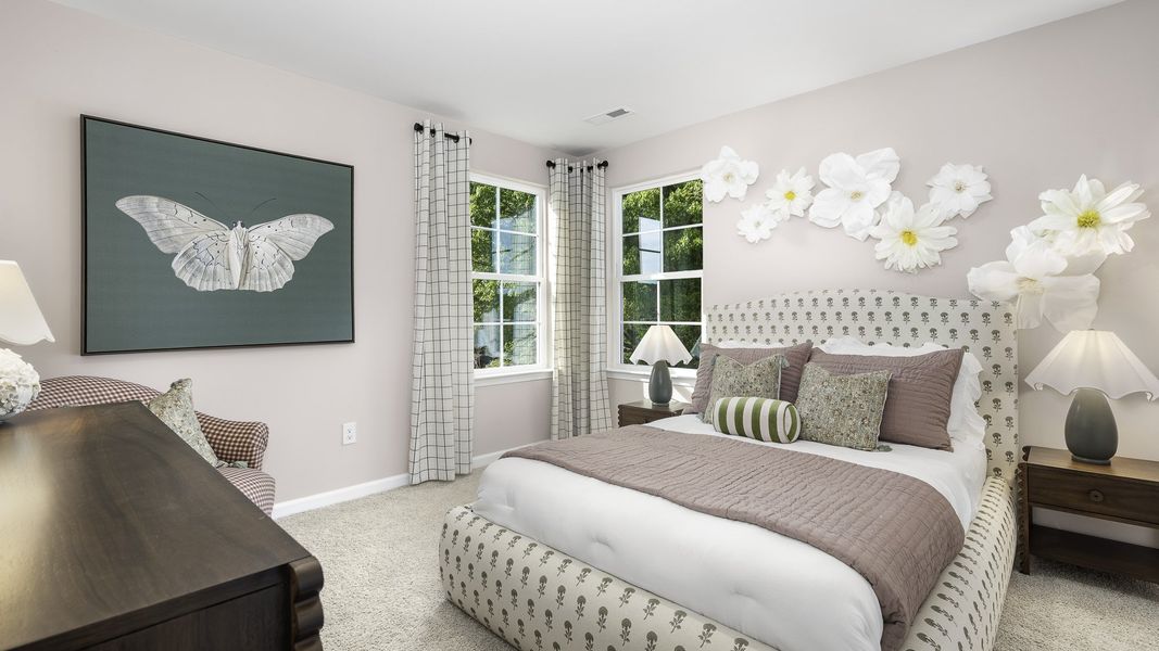 Furnished interior in a model home at Aurora Acres in Snow Camp (Image 23).