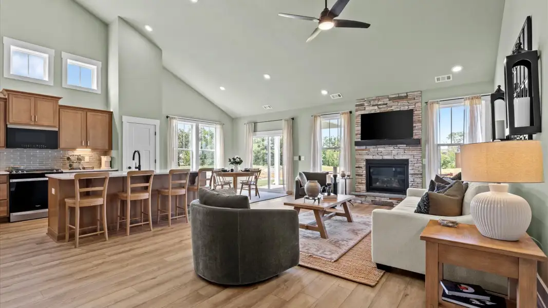 Furnished interior in a model home at Alexander Place in Taylors (Image 24).
