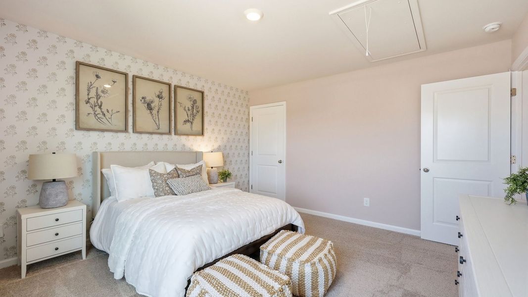 Furnished interior in a model home at Carter Ridge in Greenville (Image 27).