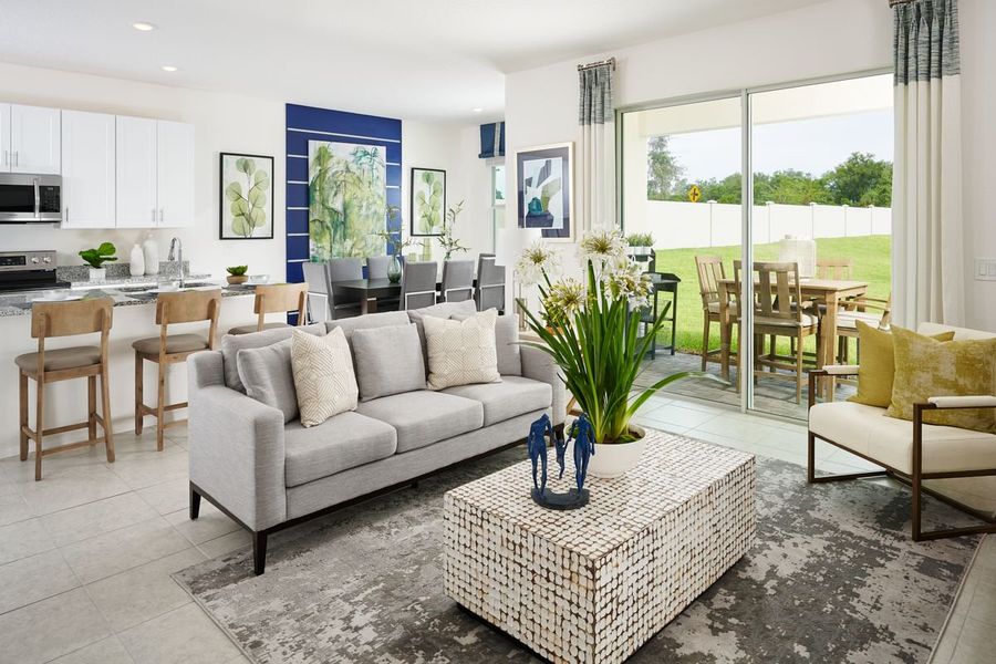 Furnished interior in a model home at Tarpon Bay in Haines City (Image 5).