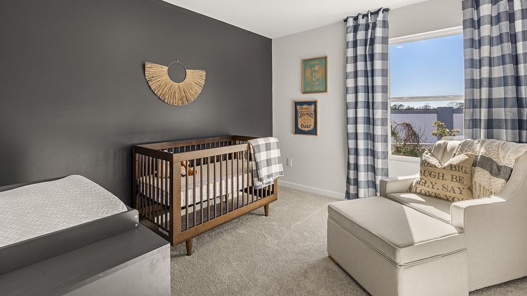 Furnished interior in a model home at Waypoint in Flowery Branch (Image 30).