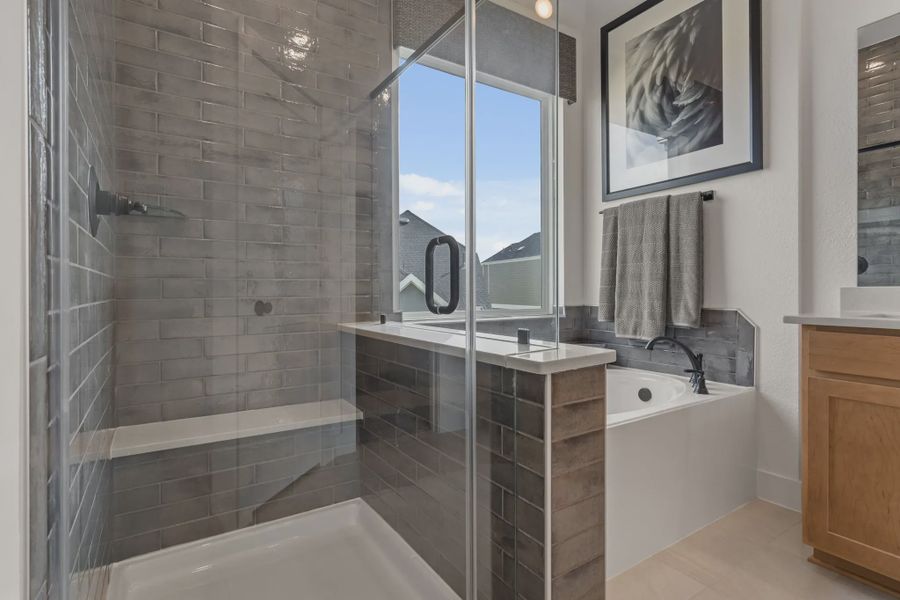 Furnished interior in a model home at Park Hill in Stafford (Image 17).