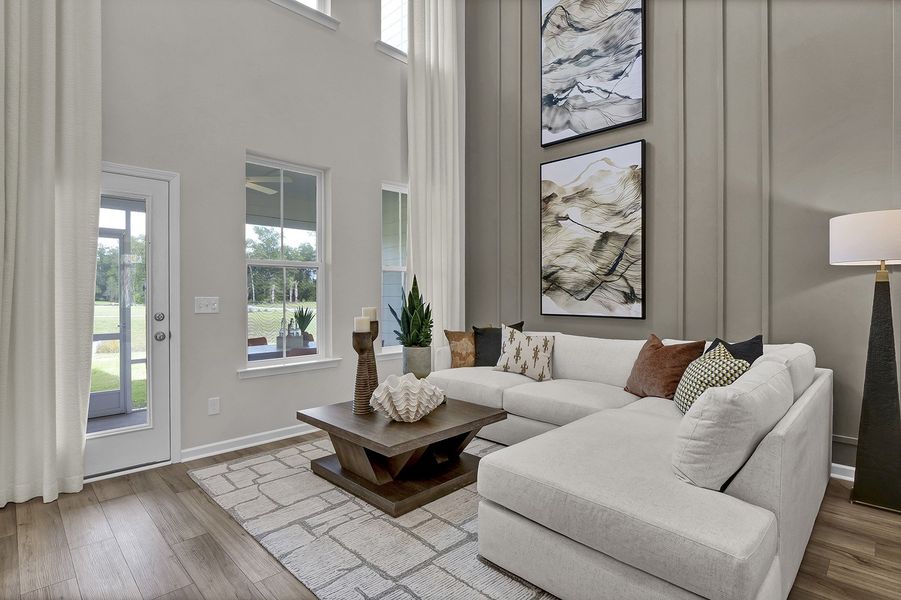 Hydrangea Plan - Two-Story Great Room and Screened Porch