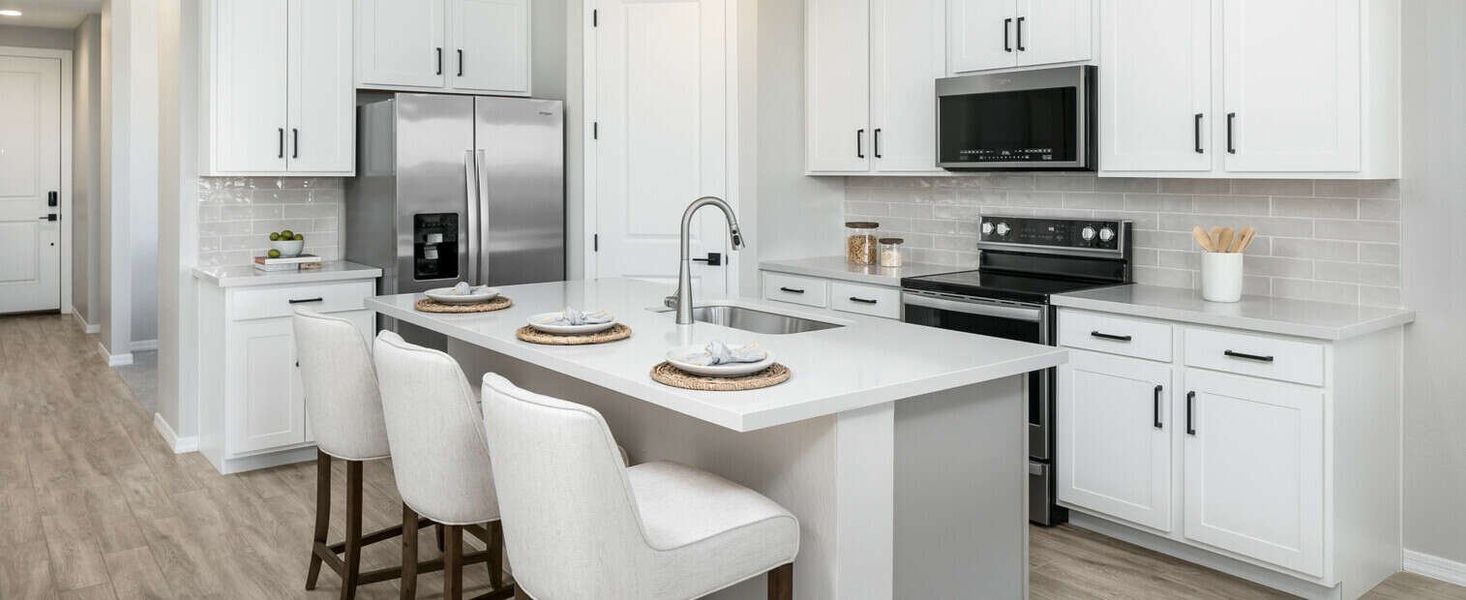 Furnished interior in a model home at Tortosa in Maricopa (Image 5).