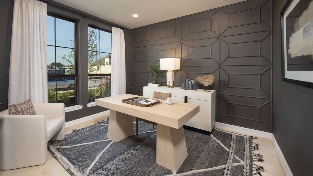 Furnished interior in a model home at Haby Hill 60' in San Antonio (Image 4). Furnished interior in a model home at Haby Hill 60' in San Antonio (Image 4).