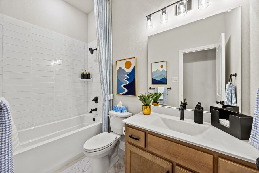 Furnished interior in a model home at Mockingbird Hills - Signature Series in Joshua (Image 26).