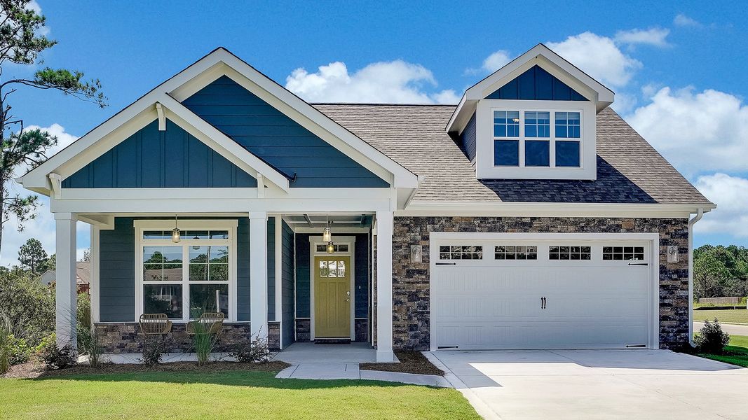 Front exterior of a home in the The Cottages at 78 North community, located in Sanford, NC (Image 2). Front exterior of a home in the The Cottages at 78 North community, located in Sanford, NC (Image 2).
