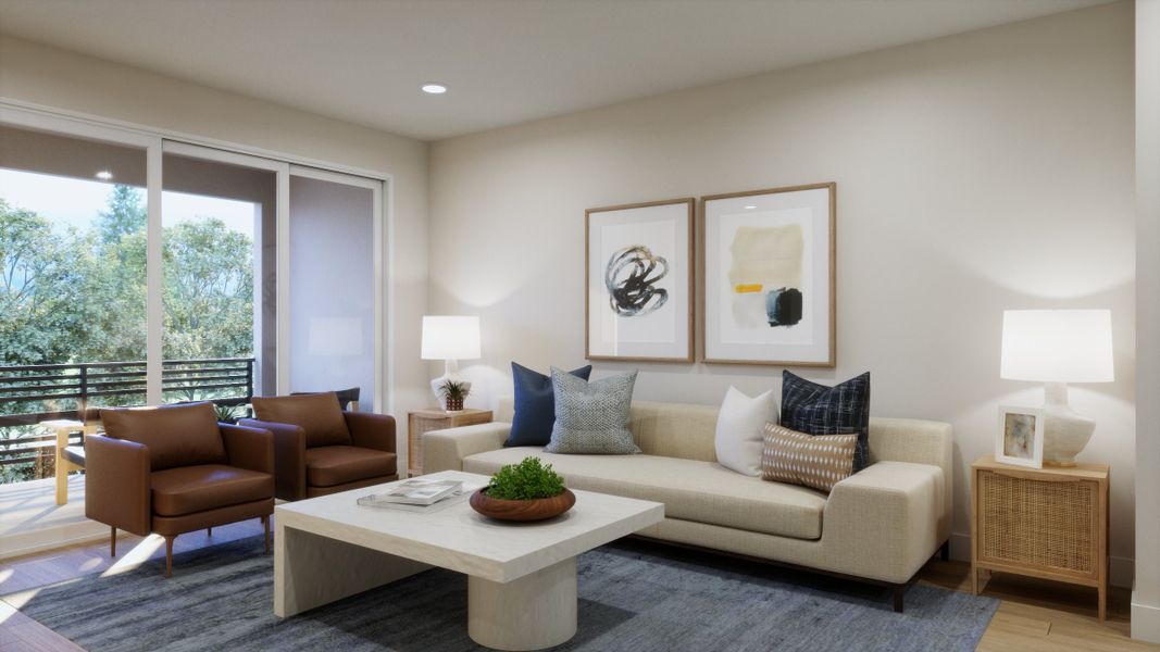 Furnished interior in a model home at Hillcrest Creek in Arvada (Image 5).