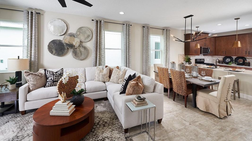 Furnished interior in a model home at Waterset in Apollo Beach (Image 18).