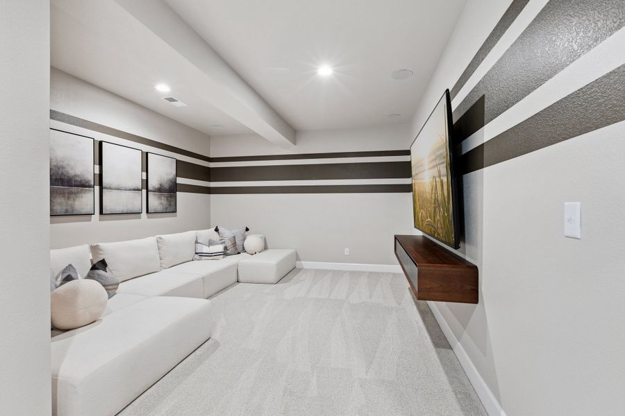 Furnished interior in a model home at Highlands Preserve in Mead (Image 9).