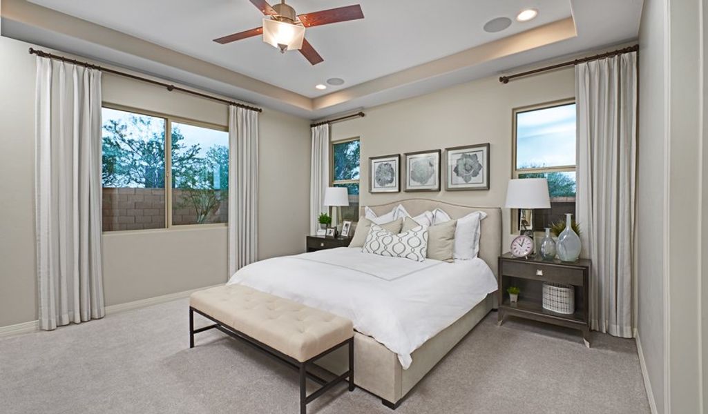Furnished interior in a model home at Sky Village at Rocking K in Tucson (Image 6).