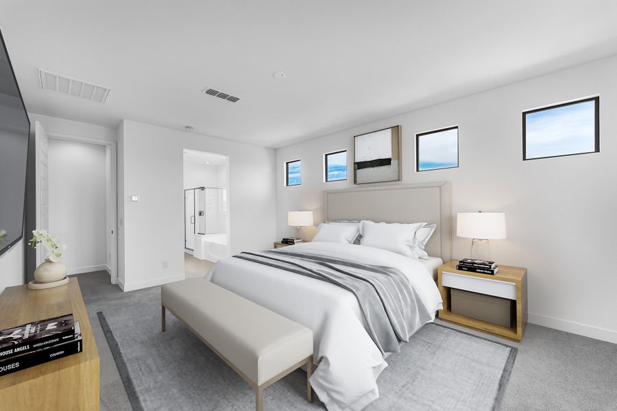 Furnished interior in a model home at La Mira Expedition Collection in Mesa (Image 28).