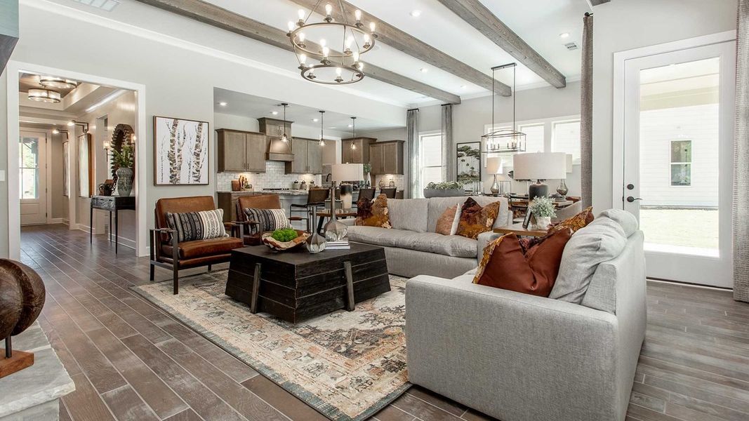 Furnished interior in a model home at The Ponds in Summerville (Image 20).