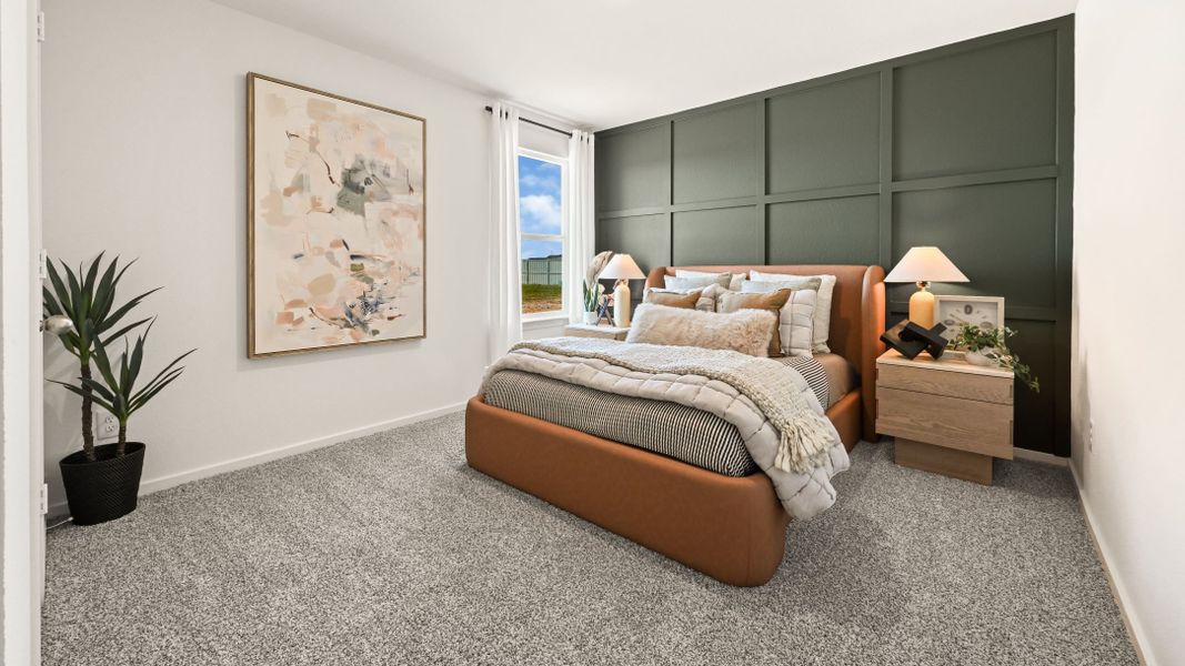 Furnished interior in a model home at Westward Pointe in Sealy (Image 36).